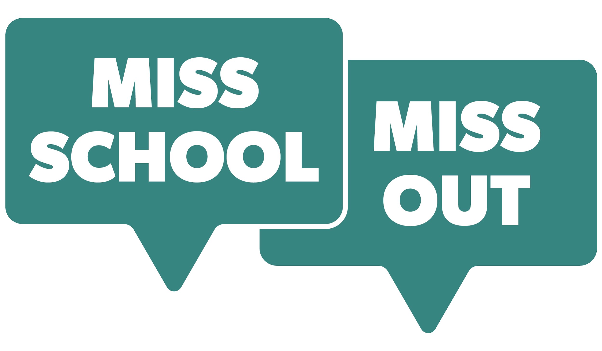 MISS SCHOOL MISS OUT LOGO